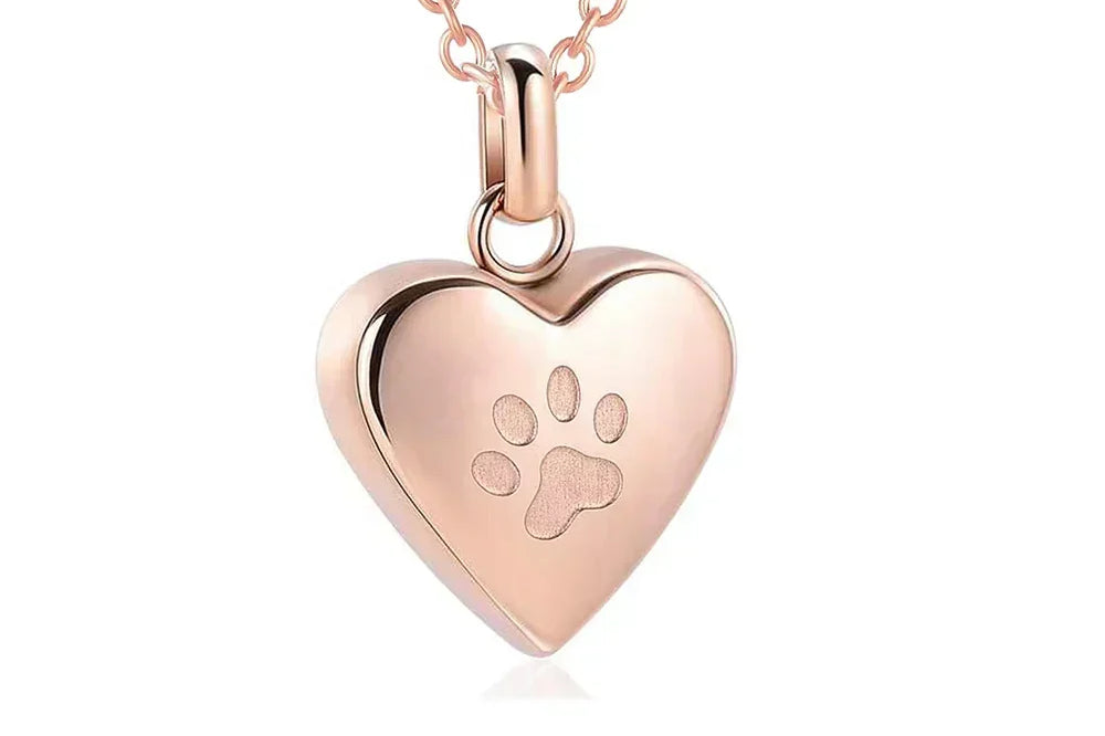 Paw Heart Ashes Necklace