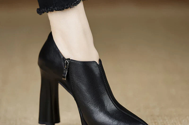 Anita Leather Heels