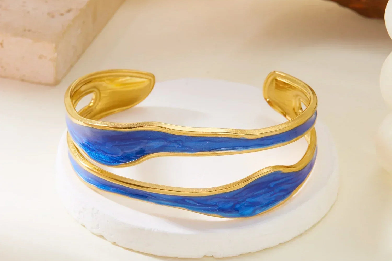 Modern Wave Stainless Steel Bracelet