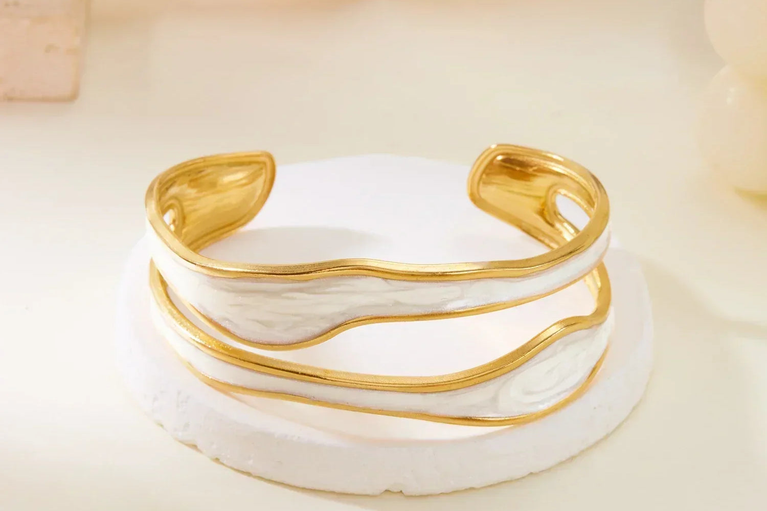 Modern Wave Stainless Steel Bracelet