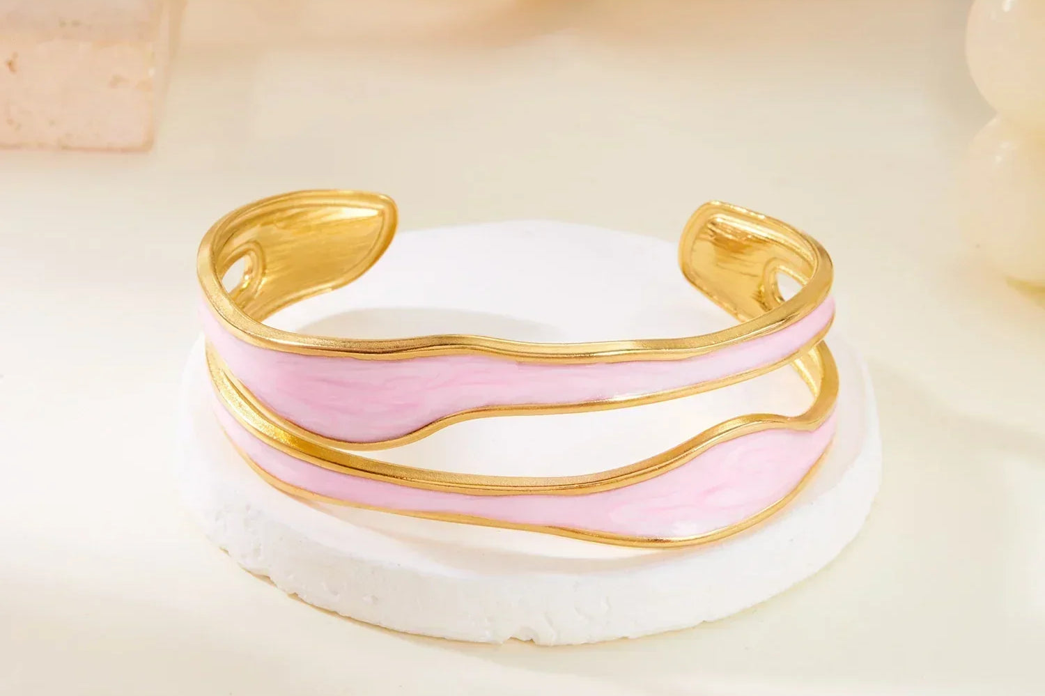 Modern Wave Stainless Steel Bracelet