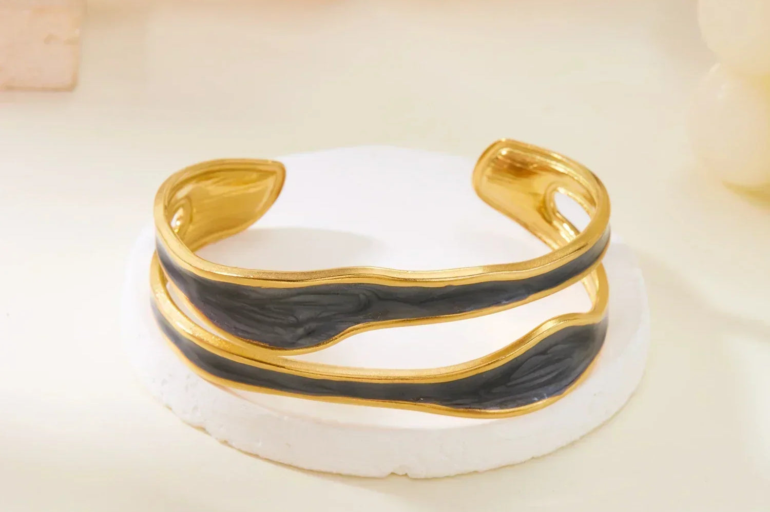 Modern Wave Stainless Steel Bracelet