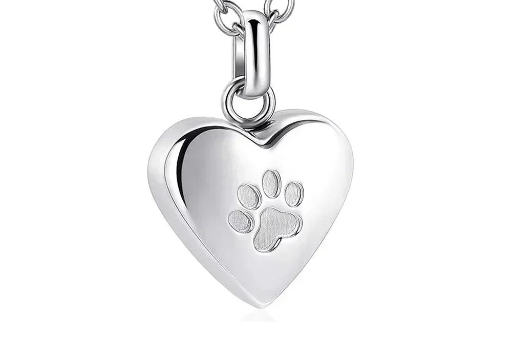 Paw Heart Ashes Necklace