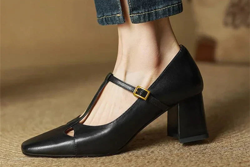 Alysa Genuine Leather Heels
