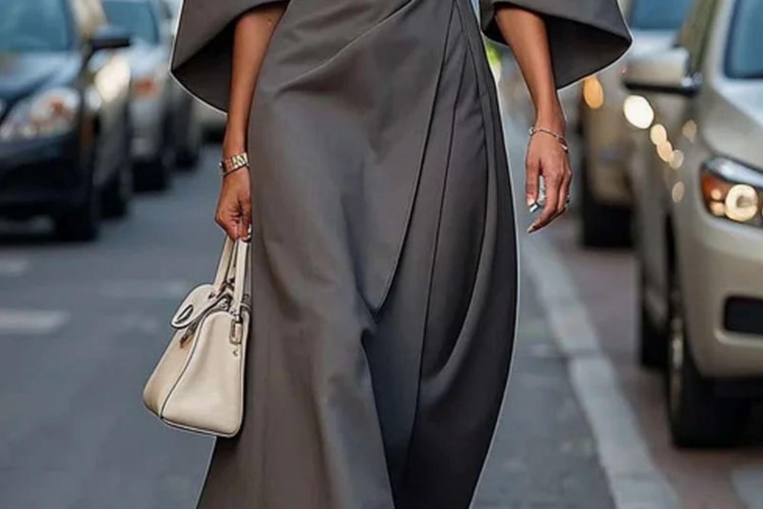 Maya™ | Elegant Lantern Sleeve Dress