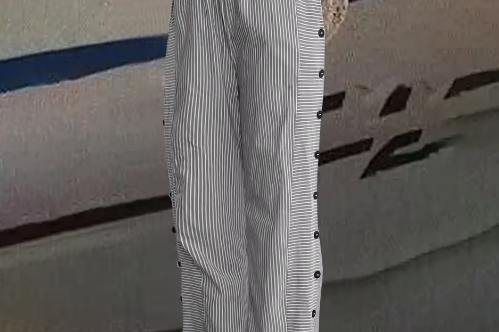 REA | COMFORTABLE STRIPED CASUAL PANTS