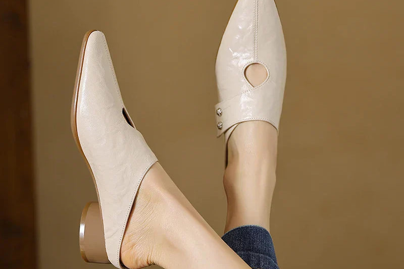 Olga Genuine Leather Mules