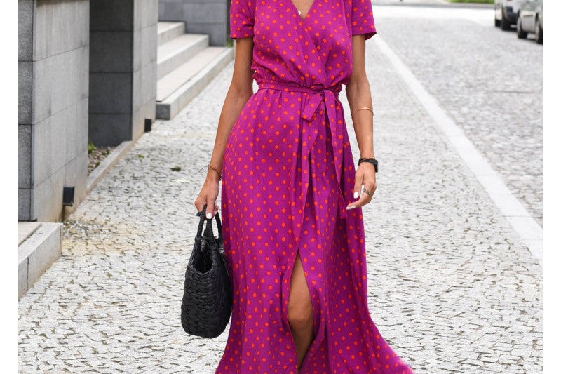 Talia™ | Stylish V-Neck Floral Dress