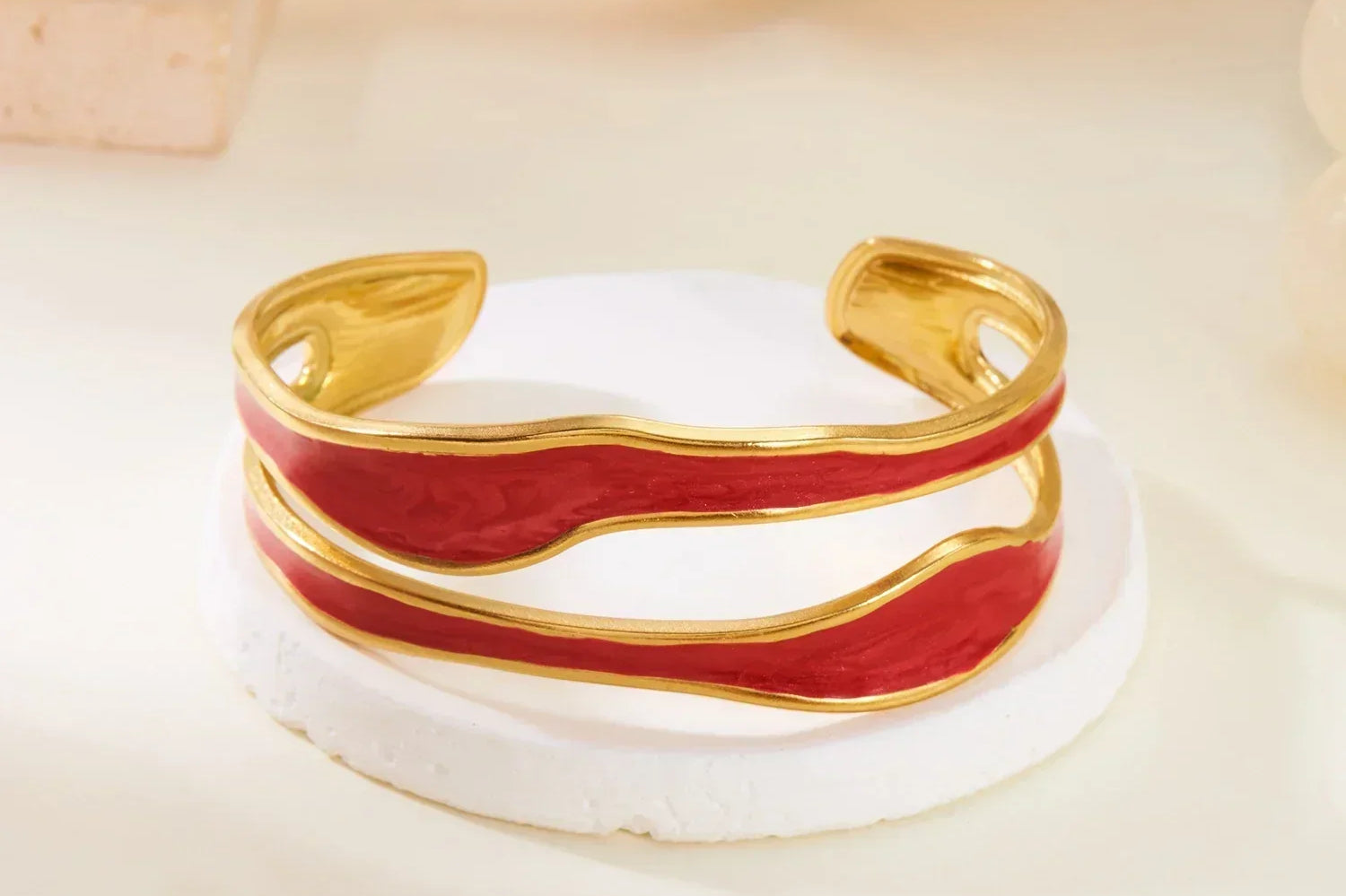 Modern Wave Stainless Steel Bracelet