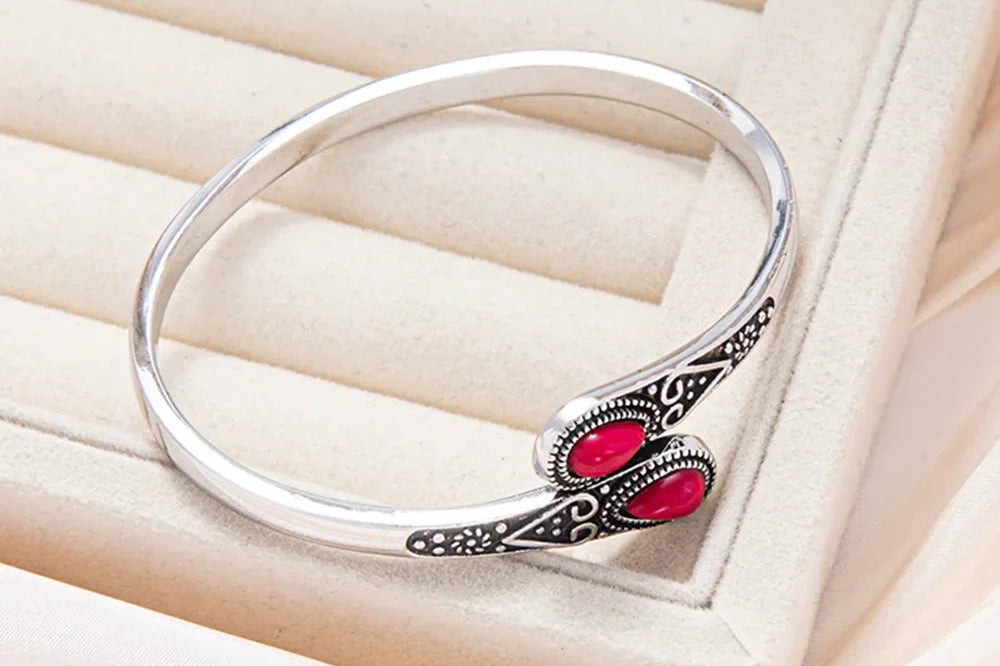 Tribal Gemstone Wrap Bracelet