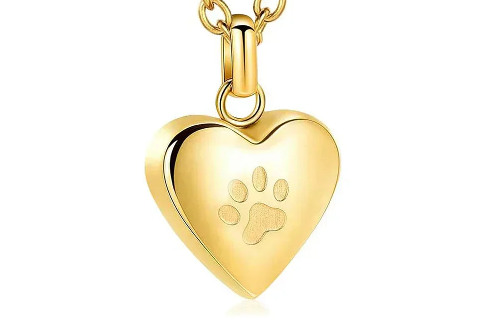 Paw Heart Ashes Necklace