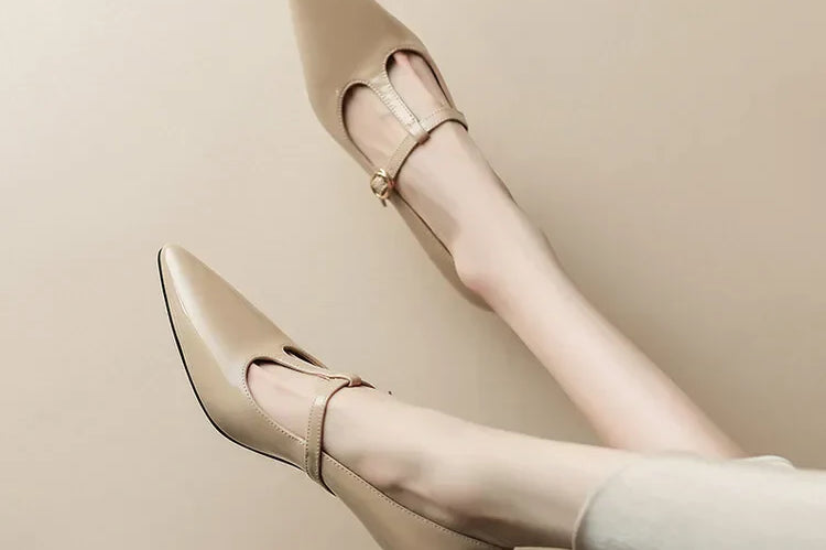 Rabeca Genuine Leather Heels