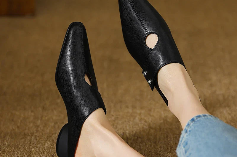 Olga Genuine Leather Mules