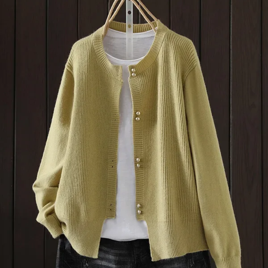 ELARA | PEARL-BUTTON CARDIGAN