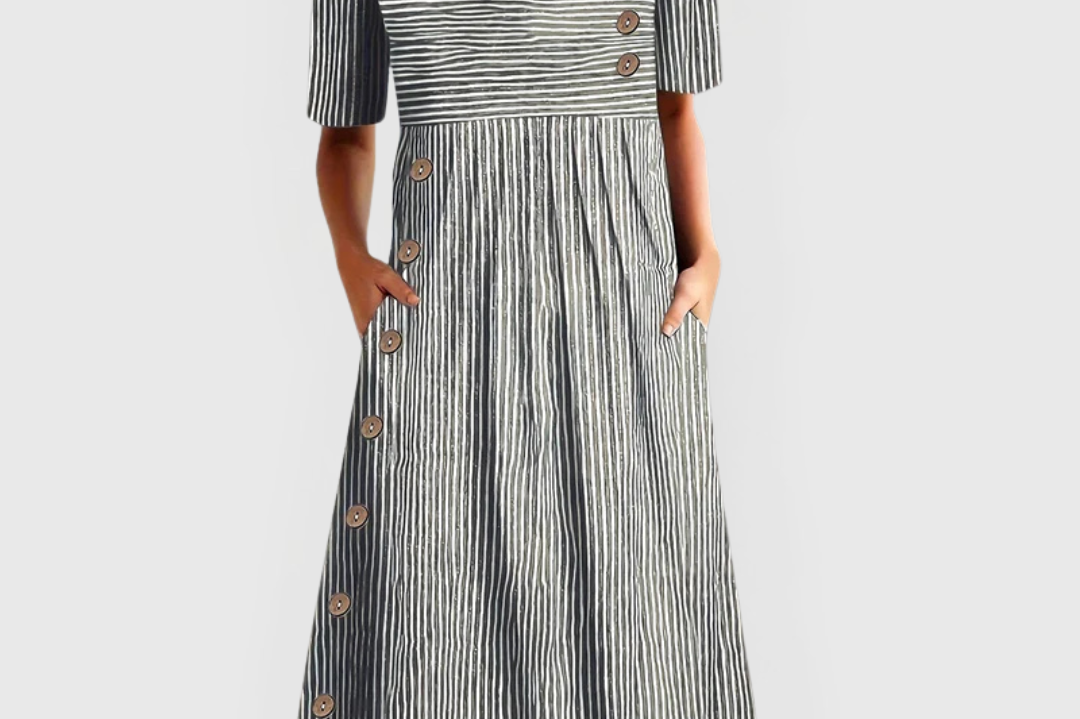 Wanda Striped Midi Dress