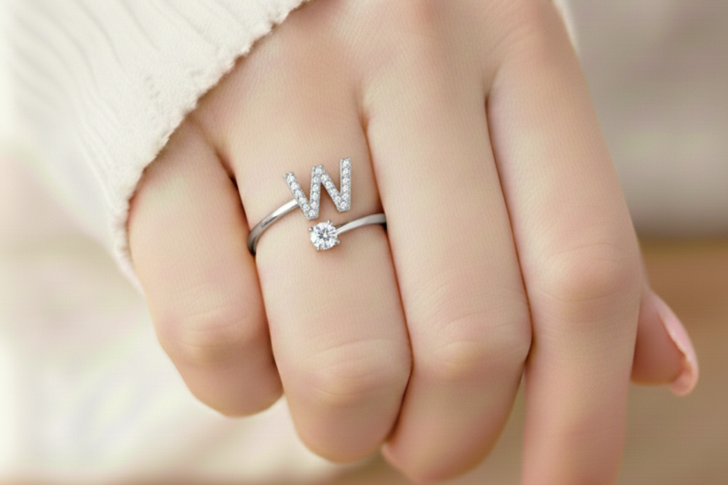 Charming Custom Initial Ring