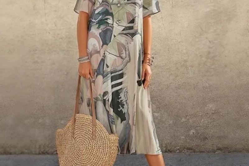 Grace - Dress in Contemporary Abstract Print