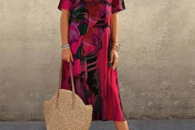 Grace - Dress in Contemporary Abstract Print