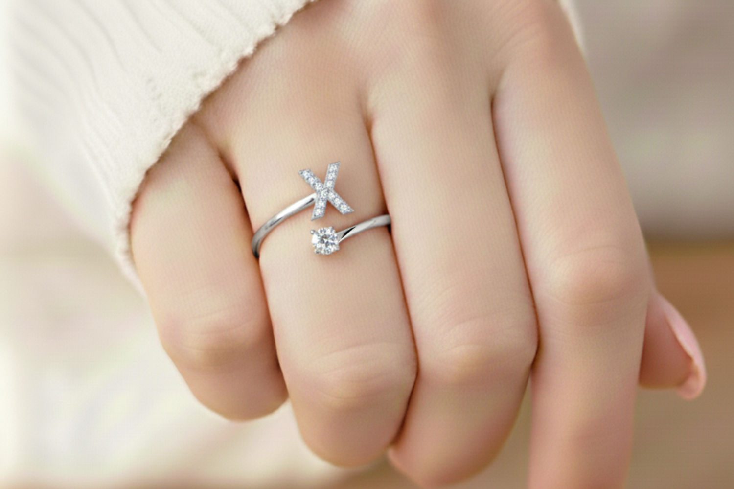 Charming Custom Initial Ring