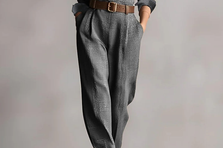 Anna™ | elegant checkered jumpsuit