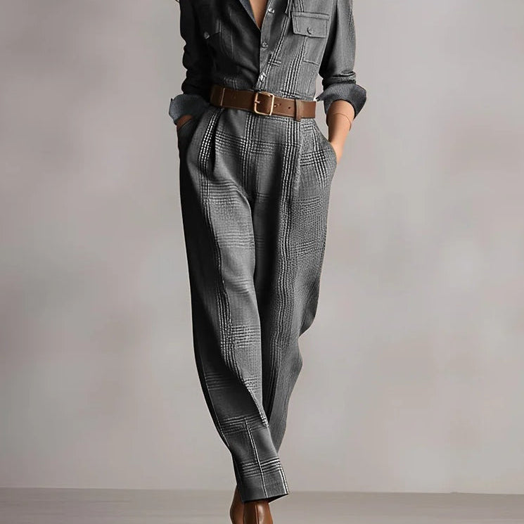 Anna™ | elegant checkered jumpsuit