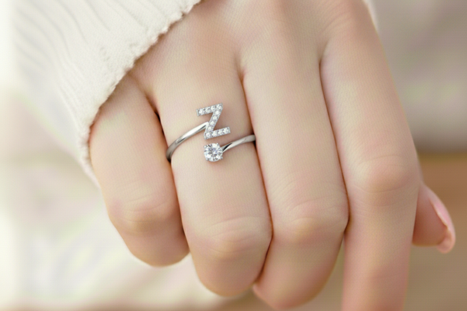 Charming Custom Initial Ring