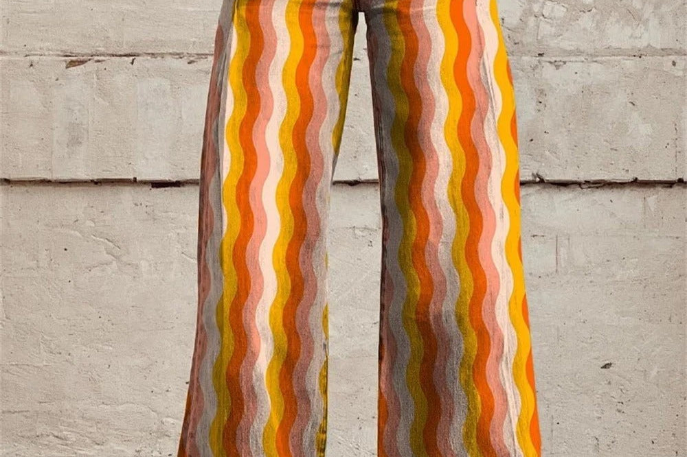 Lily™ - Stylish Multicolored Striped Wide Leg Pants