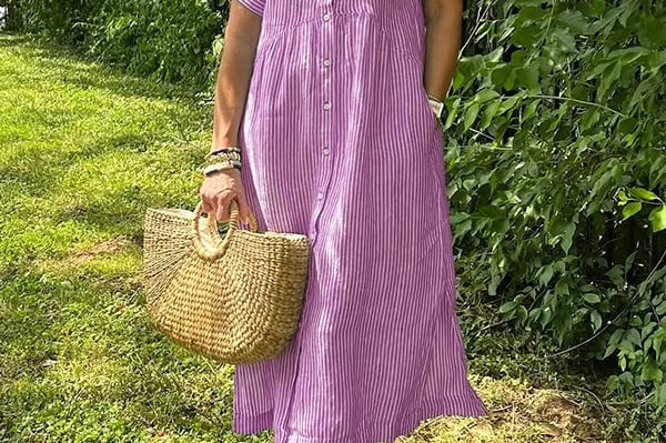 Ishka™ | Striped Shirt Dress
