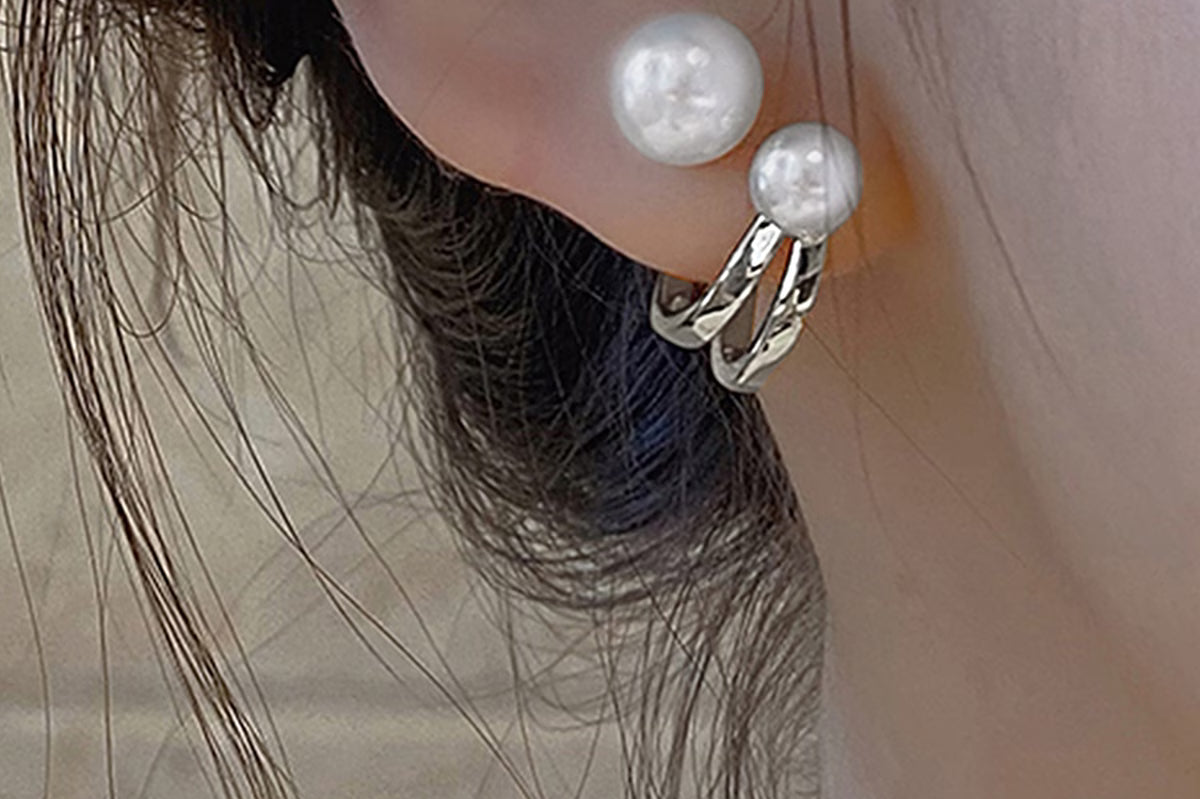 Twisted Pearl Statement Earrings