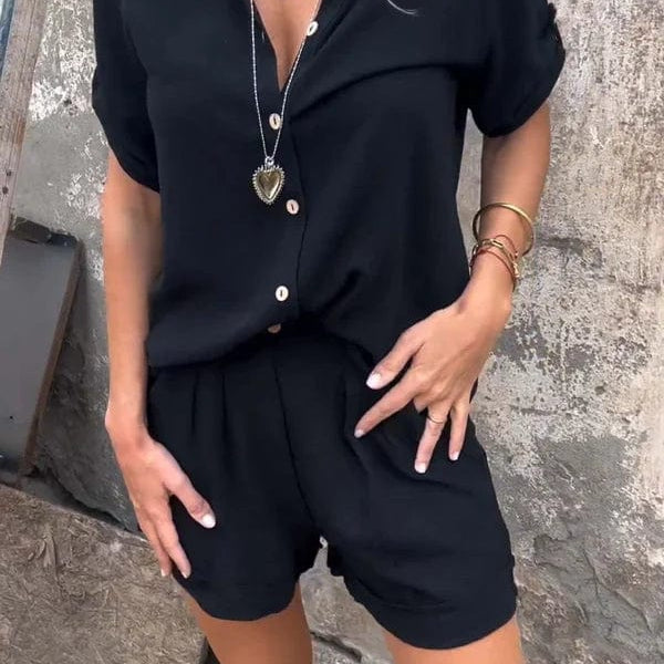 Melda - Breezy Buttoned Set