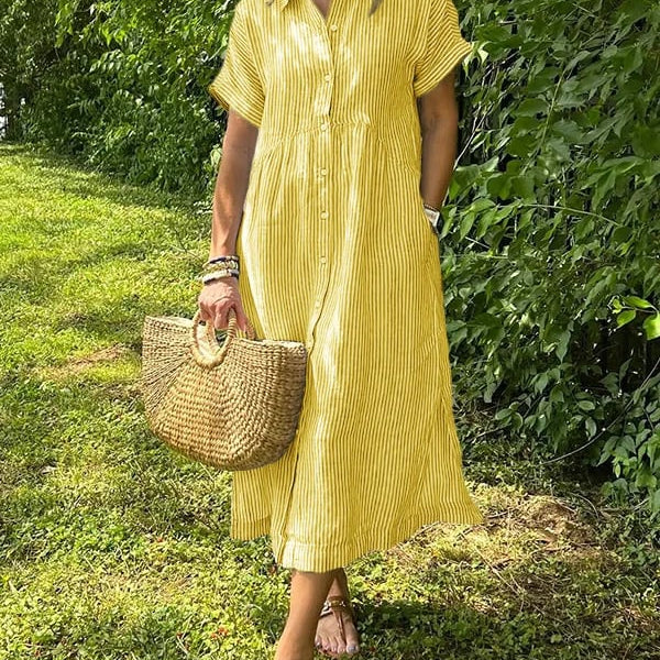 Ishka™ | Striped Shirt Dress