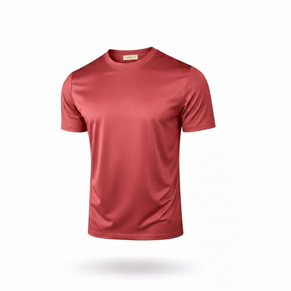 Coral Red - licht beige label