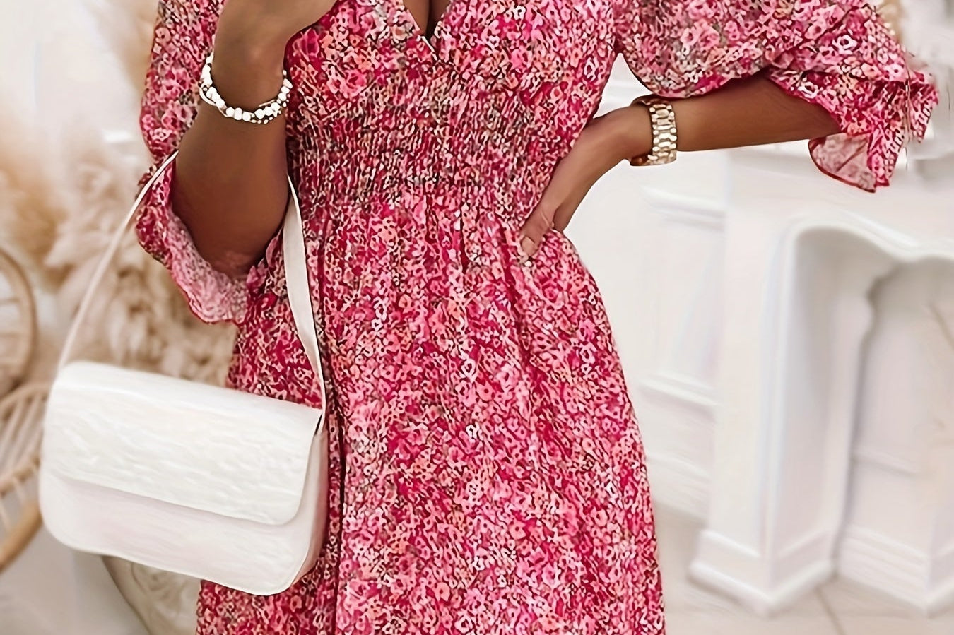 Nissia™ | Floral Ruffle Mini Dress