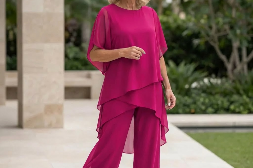 Kimmy | Draped Top with Palazzo Pants