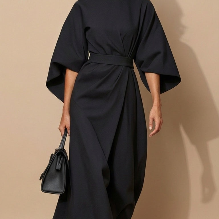 Maya™ | Elegant Lantern Sleeve Dress