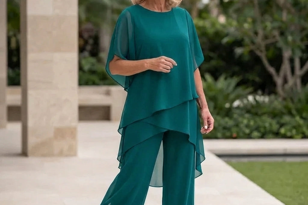 Kimmy | Draped Top with Palazzo Pants