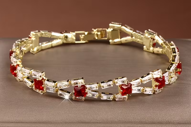 Elegant Gold Baguette Bracelet