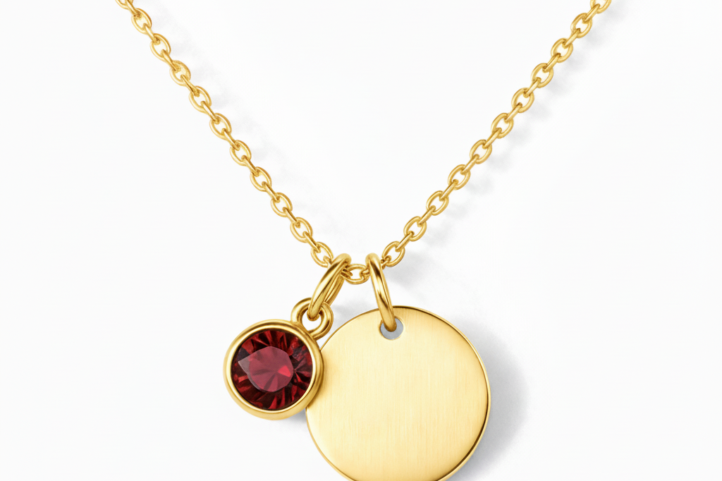 Custom Ruby Name Necklace