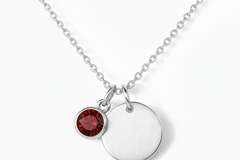 Custom Ruby Name Necklace