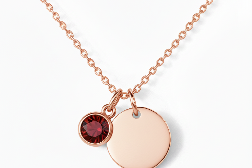 Custom Ruby Name Necklace