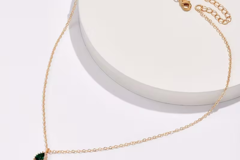 Emerald Flower Necklace