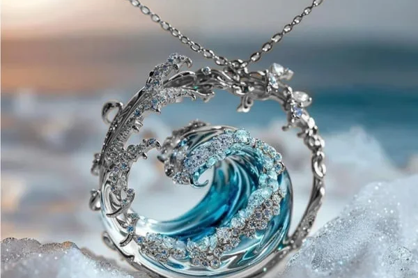 Elegant Ocean Wave Necklace