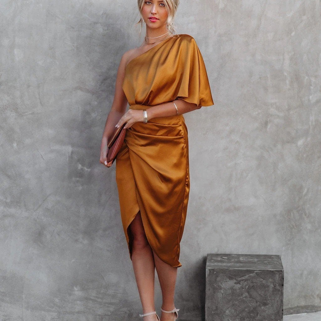 Tamari™ | Elegant Satin Midi Dress