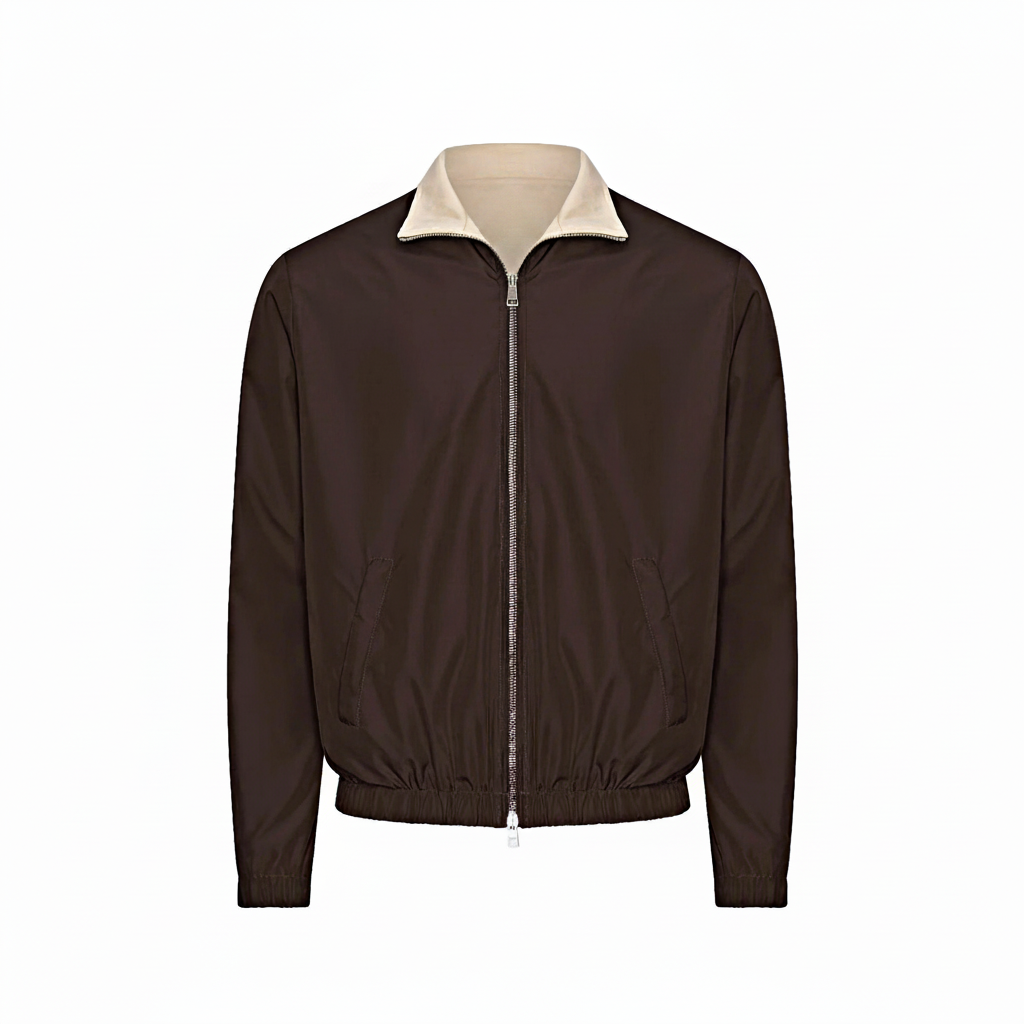 Nérolien Bomber Jacket Donkerbruin – Voorkant