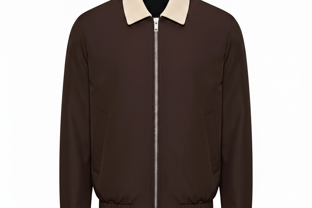 Nérolien Bomber Jacket Donkerbruin – Achterkant