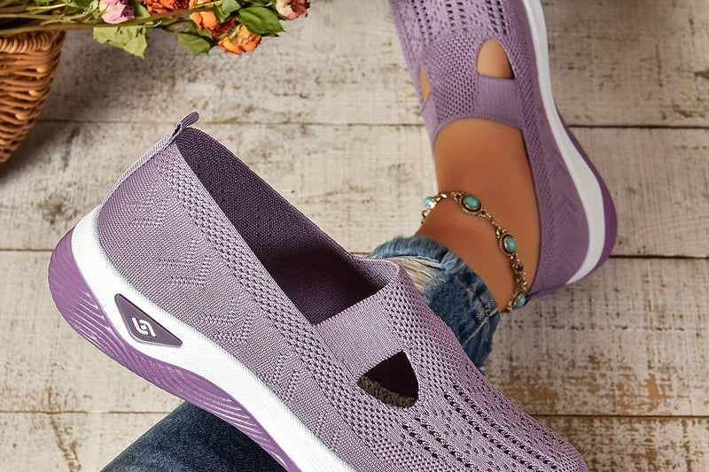 Claire - Breathable Knit Slip-On Sneakers