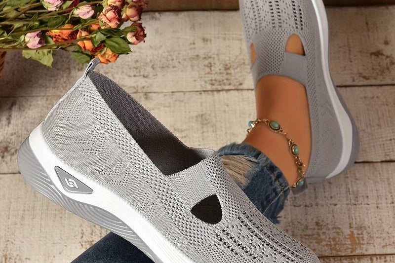Claire - Breathable Knit Slip-On Sneakers