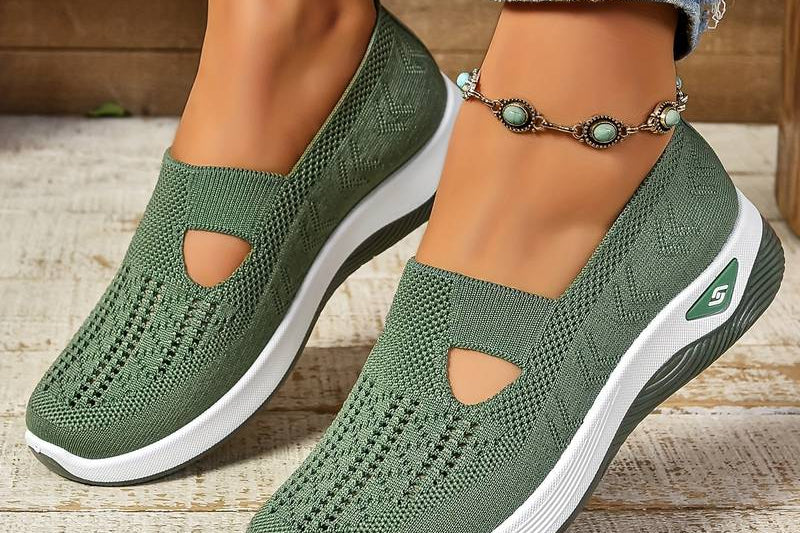 Claire - Breathable Knit Slip-On Sneakers