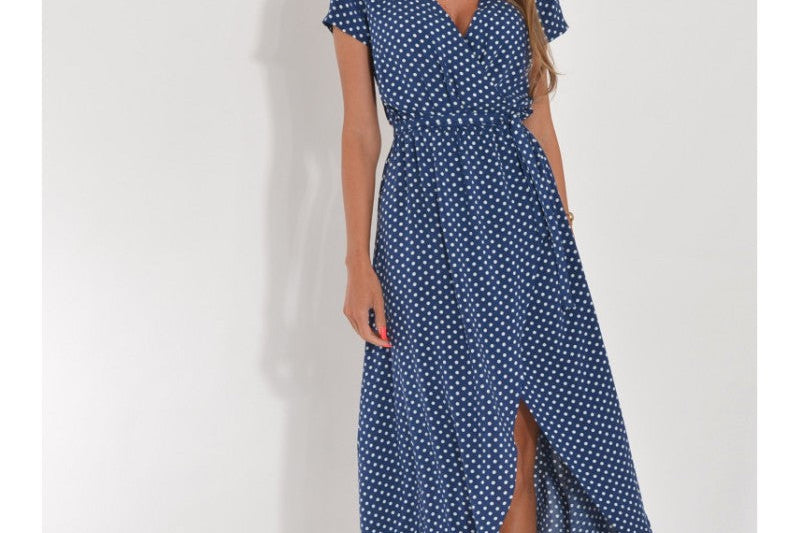 Talia™ | Stylish V-Neck Floral Dress