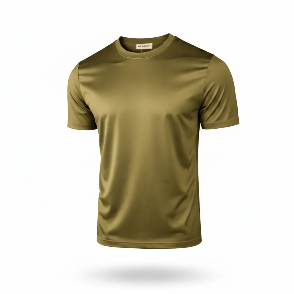 Olive Green - licht beige label